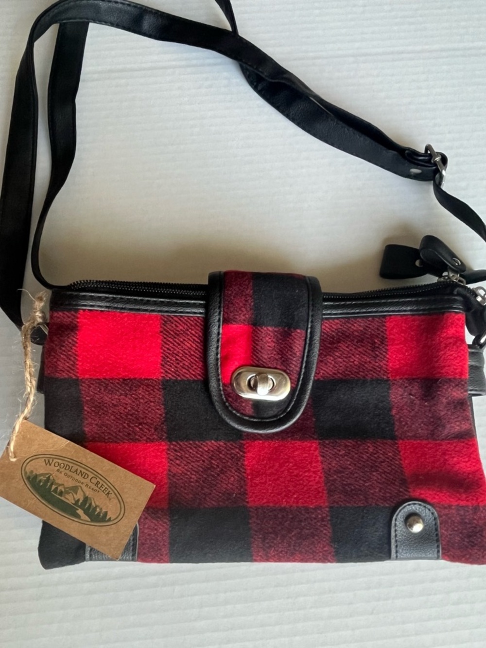 Woodland Creek Red & Black Buffalo Plaid Crossbody Bag
